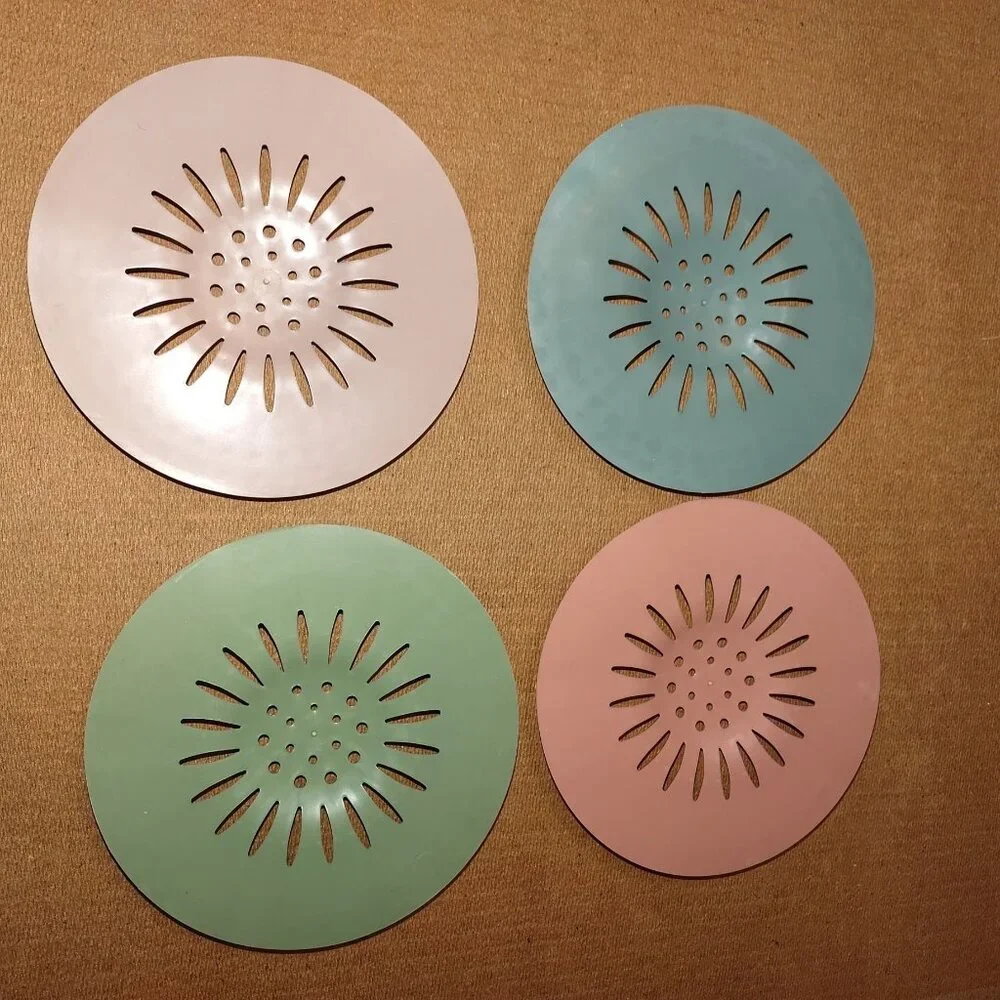 Gotega Colorful Silicone Hair Catchers For Drains 4-Pack  Easy To Clean -NEW